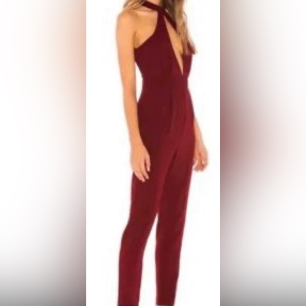 Beautiful BY THE WAY M Burgundy Jumpsuit